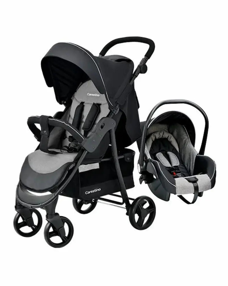 Full view of Carestino CITY TRAVEL stroller rental in Panama with accessories – Baby Gear Rentals Panama