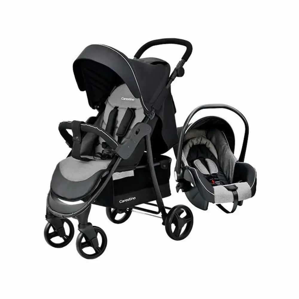 Full view of Carestino CITY TRAVEL stroller rental in Panama with accessories – Baby Gear Rentals Panama
