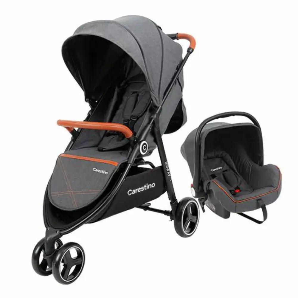 Full view of Carestino MIDWAY stroller with accessories rental in Panama – Baby Gear Rentals Panama