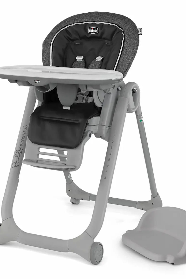 Full view of Chicco Polly Progress 5-in-1 high chair rental in Panama – Baby Gear Rentals Panama