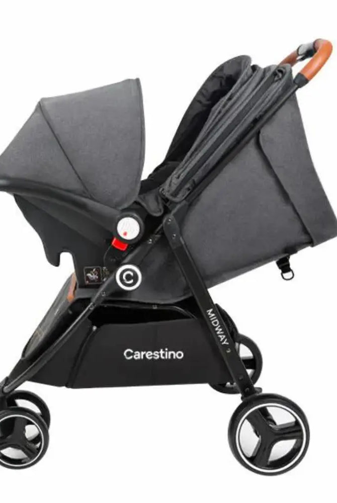 Side view of Carestino MIDWAY stroller rental in Panama – lightweight travel stroller