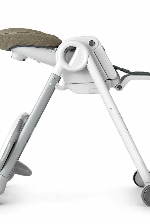 Tilted position Chicco Polly Progress 5-in-1 high chair available for rent in Panama