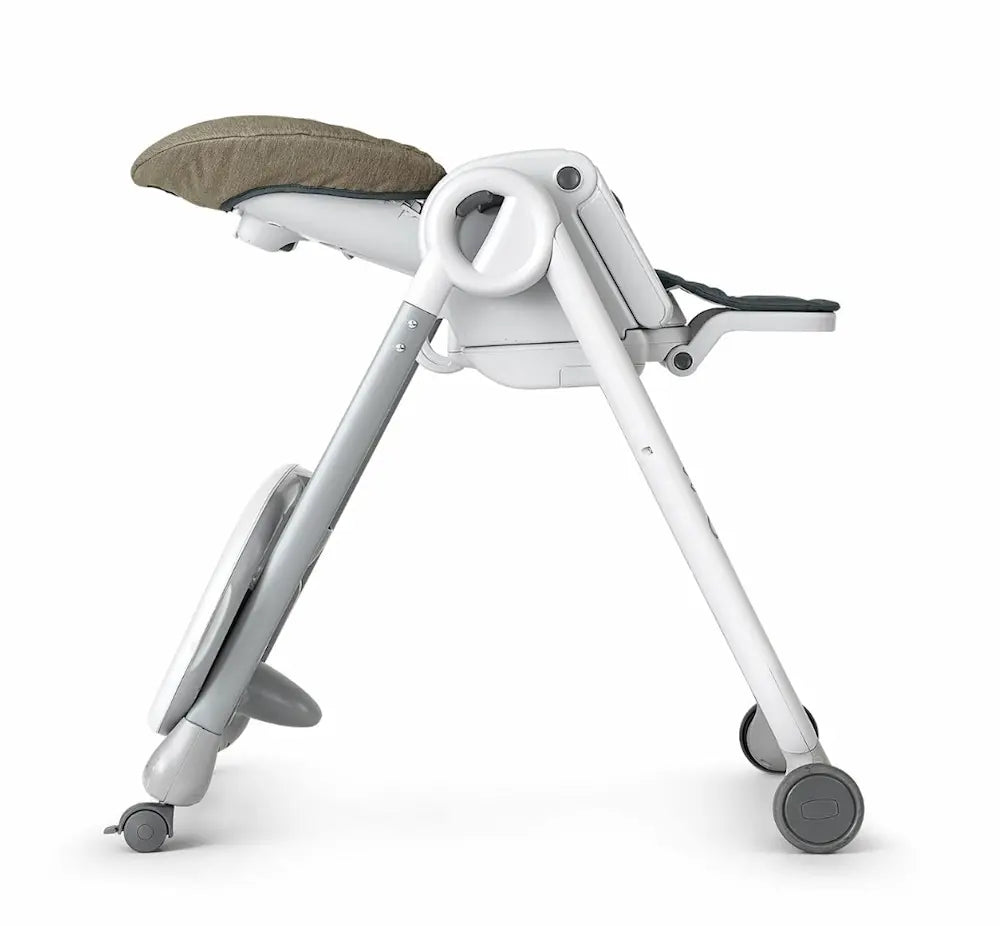 Tilted position Chicco Polly Progress 5-in-1 high chair available for rent in Panama