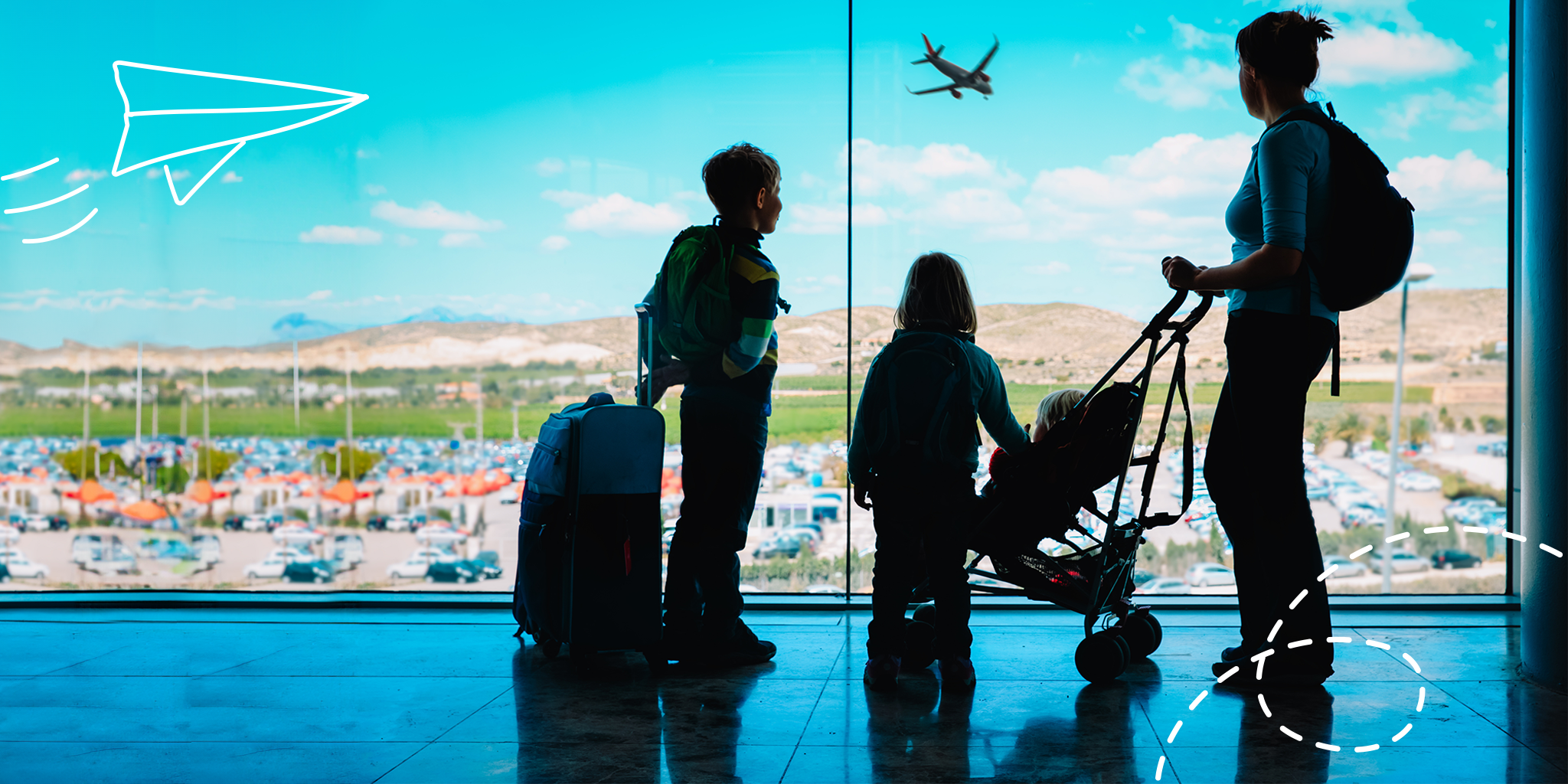 Family traveling at Panama airport – travel light with baby gear rentals and airport delivery