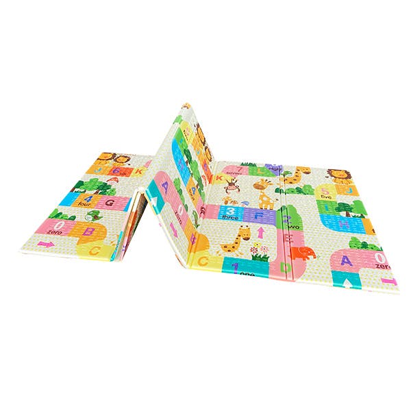 Semi folded Carestino Foldable Play Mat 177x195 – baby play mat rental in Panama