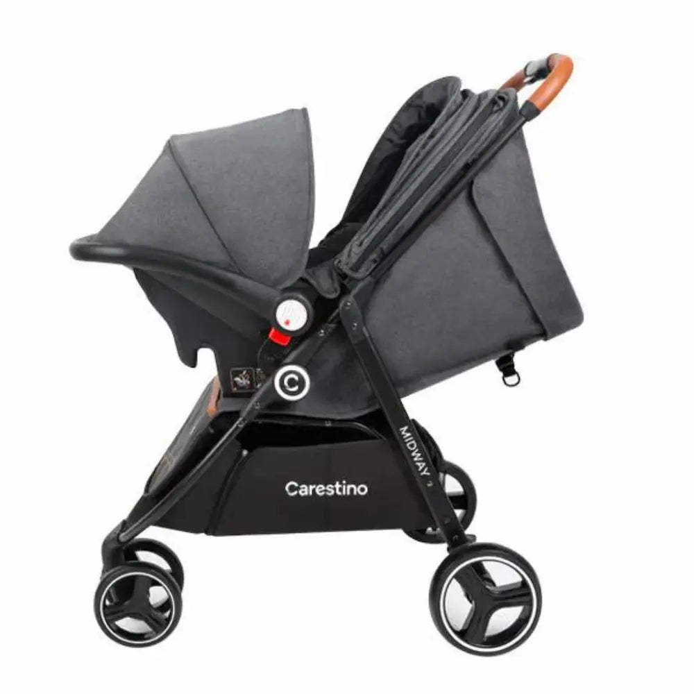 Side view of Carestino MIDWAY stroller rental in Panama – lightweight travel stroller