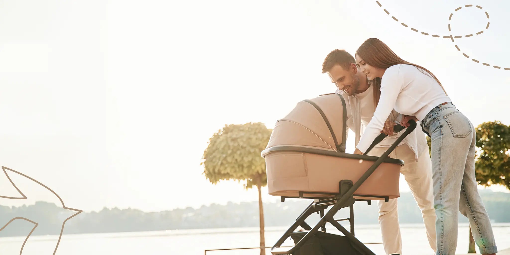 Family walking with stroller in Panama – rent baby strollers and travel light with Baby Gear Rentals Panama