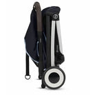 CYBEX Libelle Compact Stroller Rental, Ocean Blue – Folded View in Panama – Baby Gear Rentals Panama