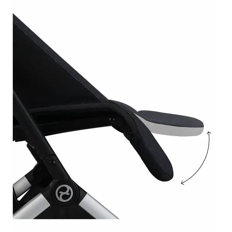 CYBEX Libelle Compact Stroller Rental, Ocean Blue – Foot Rest Detail in Panama – Baby Gear Rentals Panama